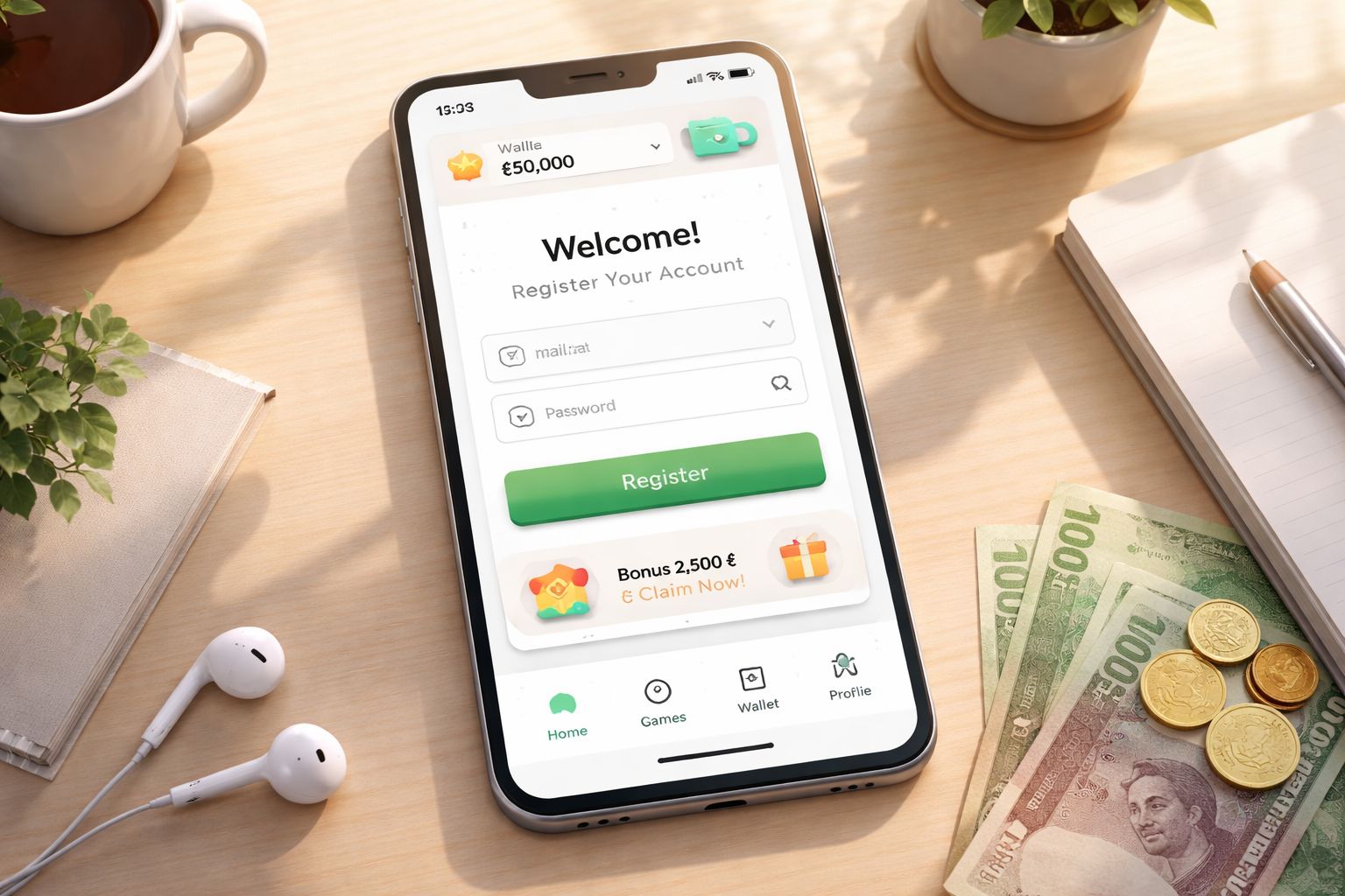 Mobile-first gaming setup with bright interface, secure wallet options, and welcoming XX999 access for Bangladesh players
