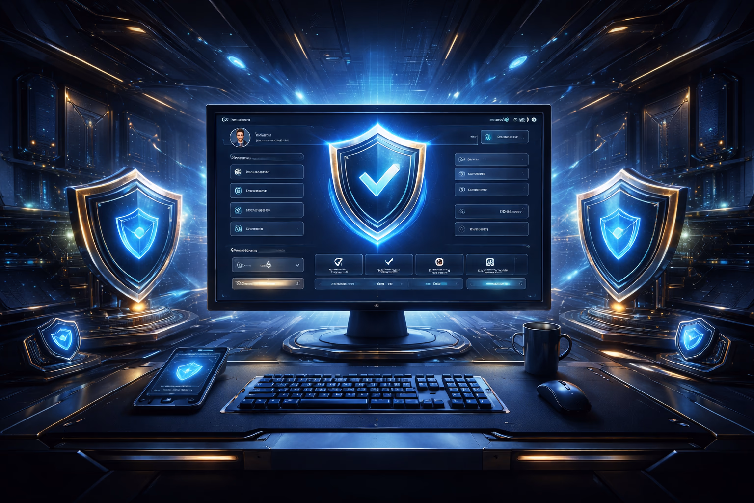 Digital account shield concept in a stylish gaming environment representing secure XX999 member login